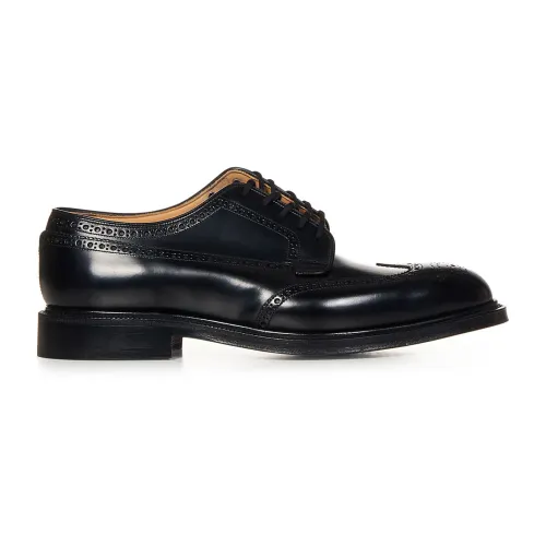 Church's , Black Flat Shoes with Lace-up Fastening ,Black male, Sizes: