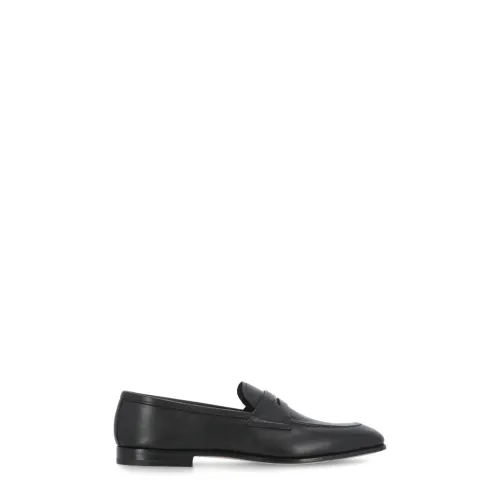 Church's , Black Leather Loafers with Round Toe ,Black male, Sizes:
