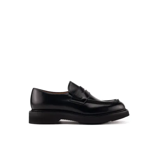 Church's , Black Leather Moccasins ,Black male, Sizes: