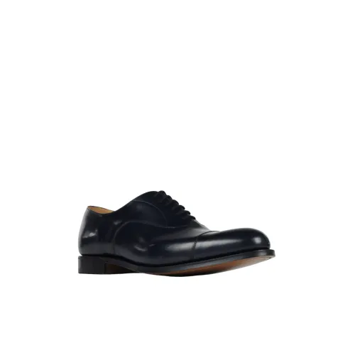 Church's , Blue Leather Business Flats ,Black male, Sizes: