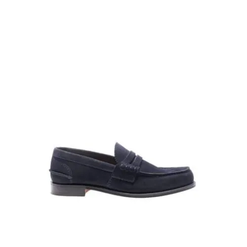 Church's , Blue Suede Moccasins ,Blue male, Sizes: