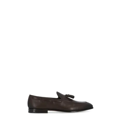 Church's , Brown Leather Loafers with Visible Stitches ,Brown male, Sizes: