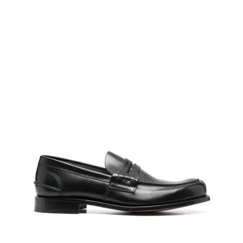 Church's , Classic Black Leather Moccasins ,Black male, Sizes: