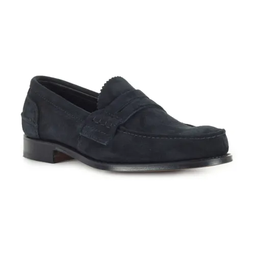 Church's , College Style Suede Loafer ,Black male, Sizes: