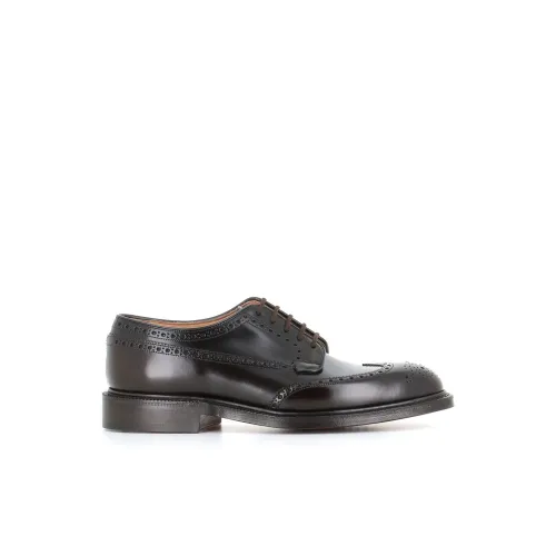 Church's , Ebony Brushed Leather Wingtip Shoes ,Black male, Sizes: