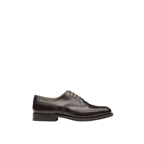 Church's , Elegant Leather Oxford Brogue Shoe ,Black male, Sizes: