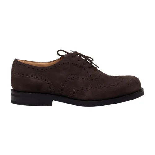 Church's , Handcrafted Suede Brogue Oxford Shoe ,Brown male, Sizes: