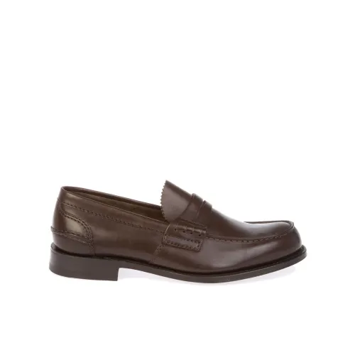 Church's , High-Quality Leather Moccasins ,Brown male, Sizes: