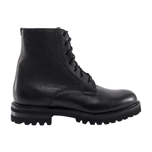Church's , Italian Leather Lace-up Ankle Boots ,Black male, Sizes: