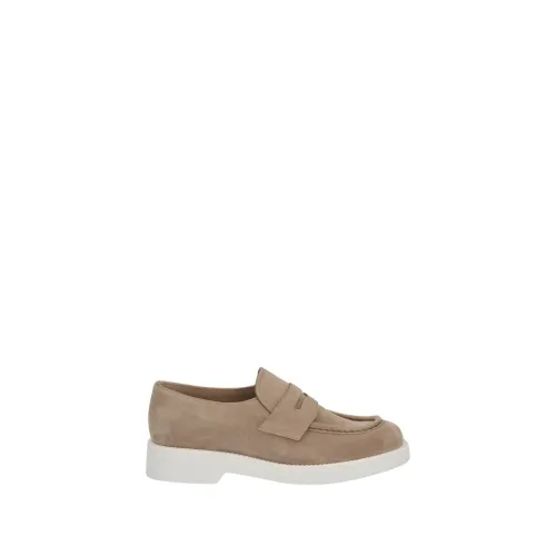 Church's , Suede Loafers with Rubber Sole ,Beige female, Sizes: