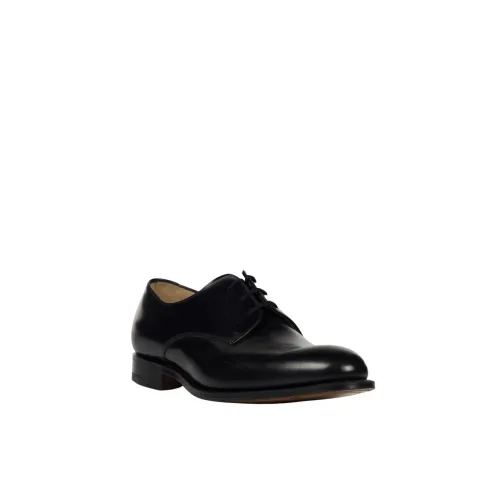 Church's , Timeless Leather Lace-up Flats ,Black male, Sizes: