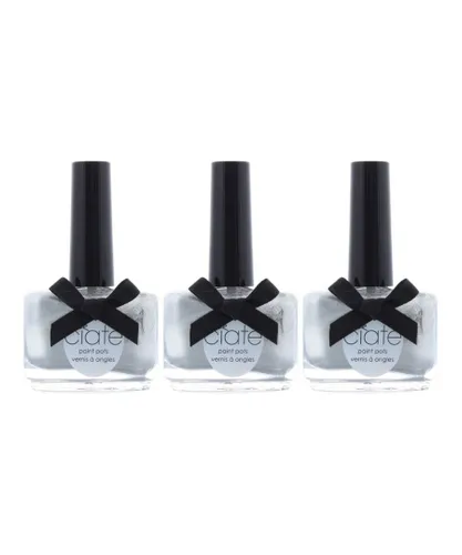 Ciate Womens Fit For A Queen Paint Pots 13.5ml Nail Polish Silver Shimmer x 3 - NA - One Size
