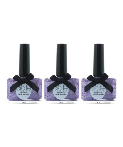 Ciate Womens Helter-Skelter Paint Pots 13.5ml Nail Polish Purple Glitter x 3 - One Size