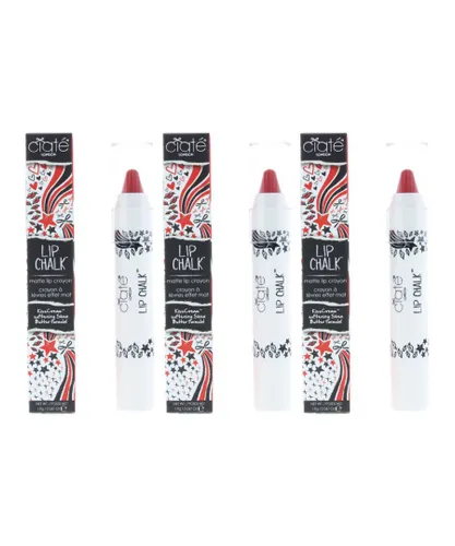 Ciate Womens Lip Chalk 1.9g With Love Lip Pencil Pastel Red Matte x 3 - One Size
