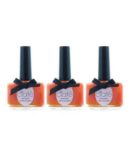 Ciate Womens Speed Dial Paint Pots 13.5ml Nail Polish Orange Creme x 3 - One Size