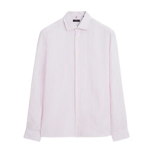 Cinque , Breathable Linen Mens Shirt ,Pink female, Sizes: