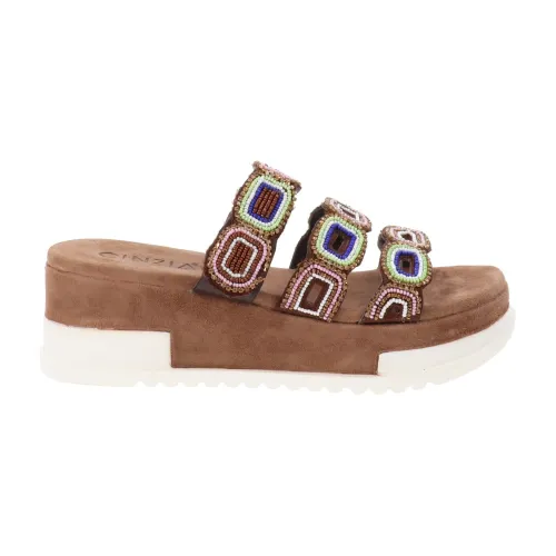 Cinzia Soft , Flat Sandals ,Brown female, Sizes: