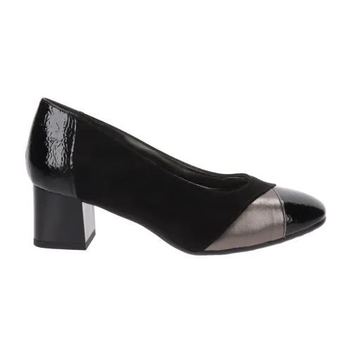Cinzia Soft , Women Faux Leather Heeled Shoes ,Black female, Sizes: