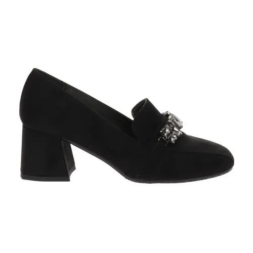 Cinzia Soft , Women Faux Leather Heeled Shoes ,Black female, Sizes: