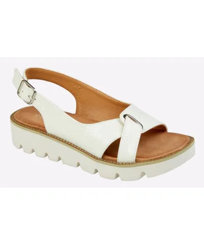 Cipriata Adema Wedge Sandals Womens - White Mixed Material