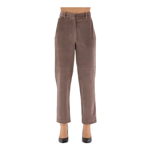 Circolo 1901 , Slim-fit Trousers ,Brown female, Sizes: