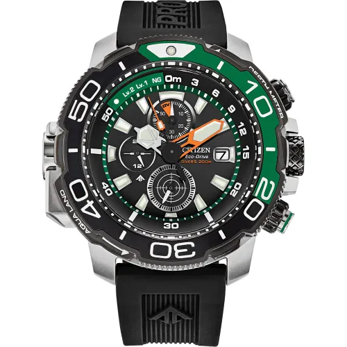 Citizen Men Chronograph Eco-Drive Watch with Rubber Strap