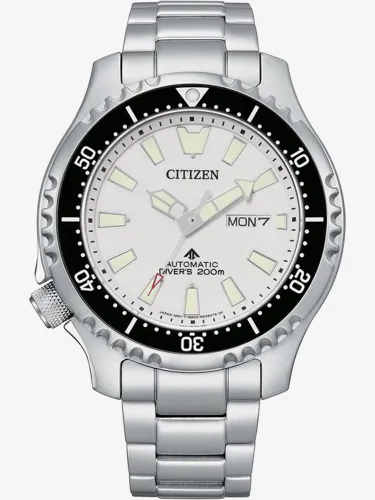 Citizen Mens Promaster White Dial Divers Automatic Watch NY0150-51A