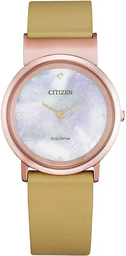 Citizen Women's Analogue Eco-Drive Watch with Leather Strap