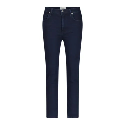 Citizens of Humanity , High-Waisted Straight Crop Jeans ,Blue female, Sizes: