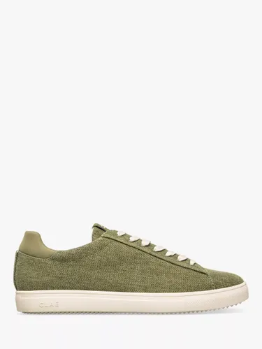 CLAE Bradley Textile Lace Up Trainers, Olive Wash - Olive Wash - Male