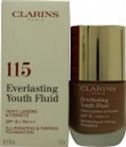 Clarins Everlasting Youth Fluid Foundation SPF15 30ml - 115 Cognac