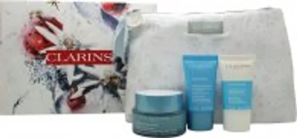 Clarins Hydra-Essential Gift Set 50ml Face Cream + 15ml Face Mask + 15ml Exfoliating Cream + Pouch