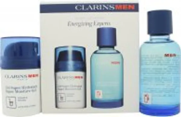 Clarins Men Energizing Experts Gift Set 50ml Super Moisture Gel + 100ml Aftershave Energizer
