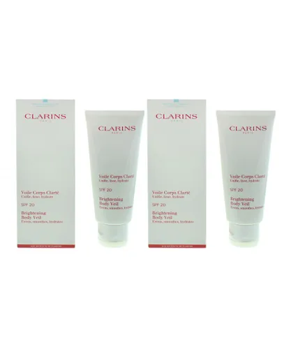 Clarins Womens Brightening Body Veil 200ml SPF 20 x 2 - NA - One Size
