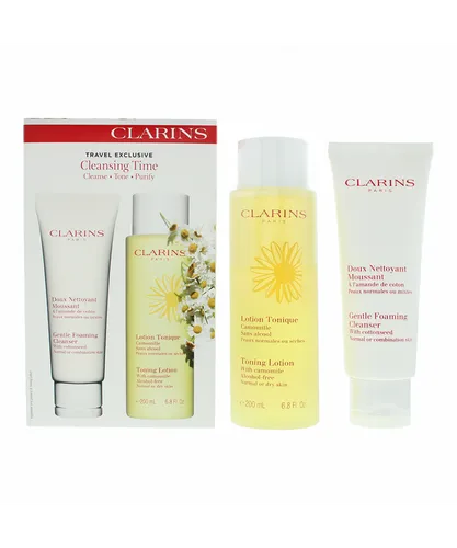 Clarins Womens Everyday Cleansing Gift Set - Milk 200ml + Toning Lotion - One Size