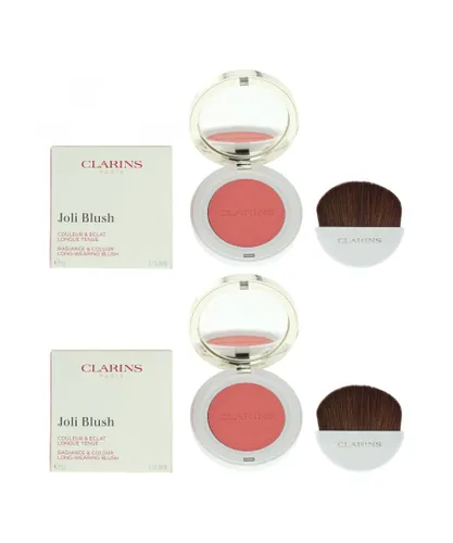 Clarins Womens Joli Blush Radiance & Colour Blusher 5g - Cheeky Pinky x 2 - One Size
