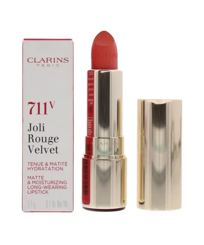Clarins Womens Joli Rouge Velvet Matte & Moisturizing Long Wearing Lipstick 711V Papaya 3.5g - NA - One Size