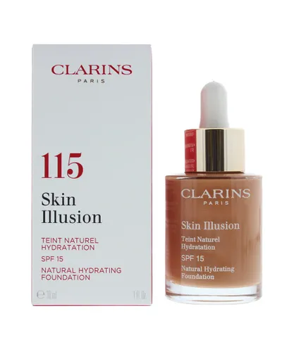 Clarins Womens Skin Illusion Natural Hydrating No.115 Cognac Foundation 30ml - NA - One Size