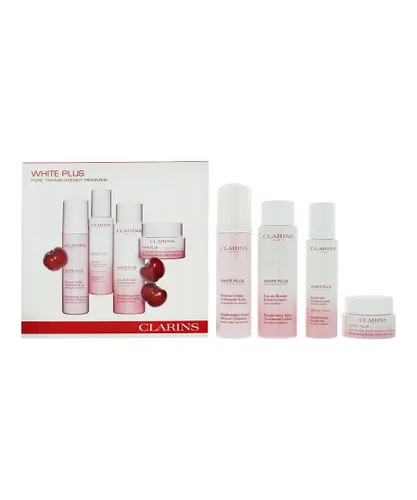 Clarins Womens White Plus Gift Set - Mousse Cleanser 150ml, Brightening Emulsion Spf 20 75ml, Revive Night Mask-Gel 50ml + Lotion 200ml - One Size