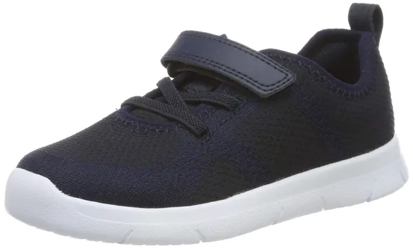 Clarks Ath Flux Toddler Textile Trainers In Navy Standard