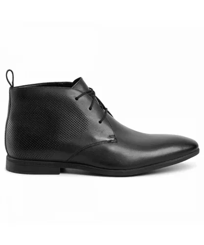 Clarks Bampton Up Mens Black Boots Leather