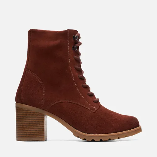 Clarks Clarkwell Suede Heeled Boots - UK