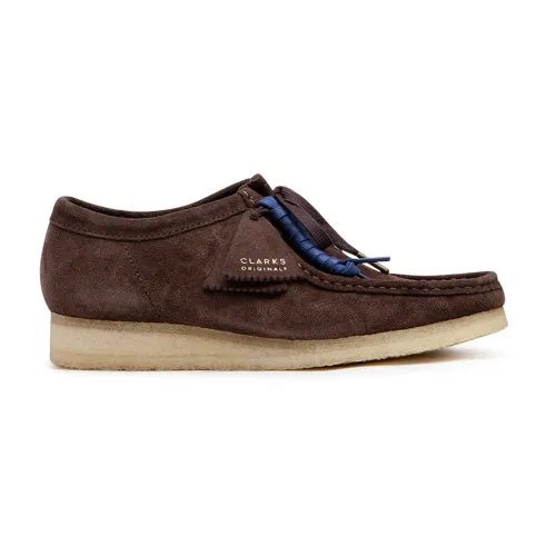 Clarks , Clic Wallabee Suede Shoe ,Brown male, Sizes: