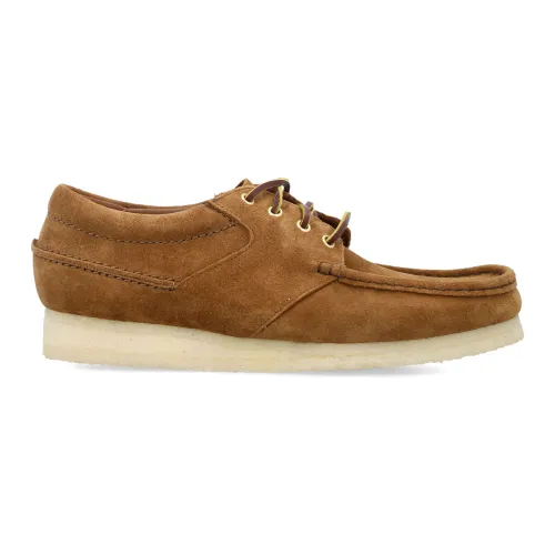 Clarks , Closed Suede Boat Shoes ,Brown male, Sizes: