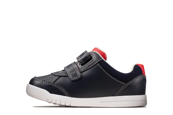 Clarks Emery Sky Toddler Leather Shoes In Navy Standard Fit