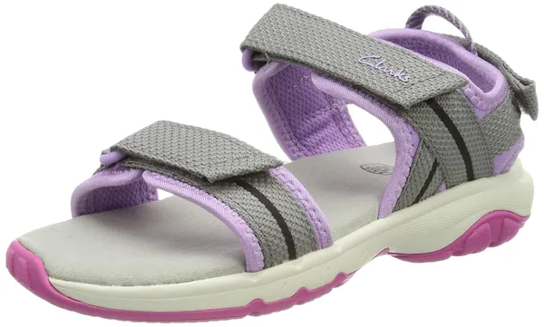 Clarks Expo Sea Kid Textile Sandals In Standard Fit