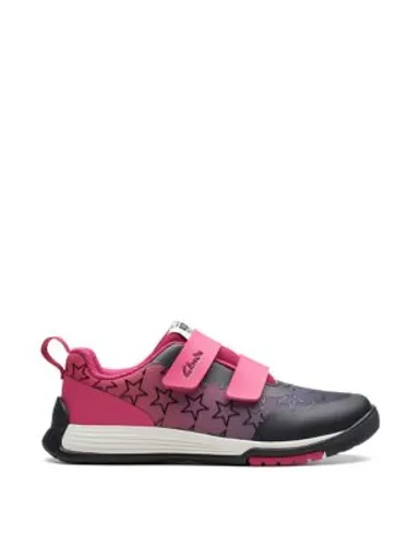 Clarks Girls Star Ombre Riptape Trainers (7 Small - 4 Large) - 10 SF - Pink Mix, Pink Mix