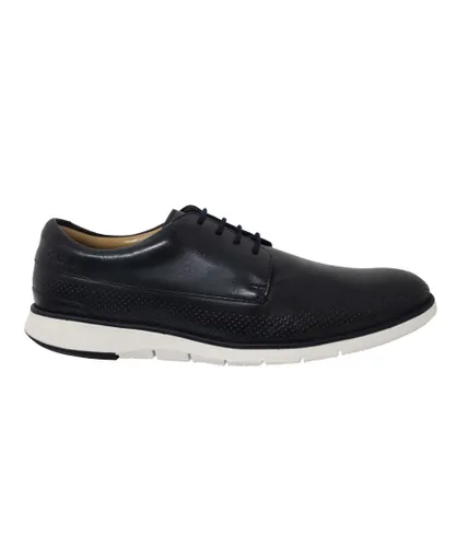 Clarks Helston Walk Mens Navy Shoes - Blue Leather (archived)