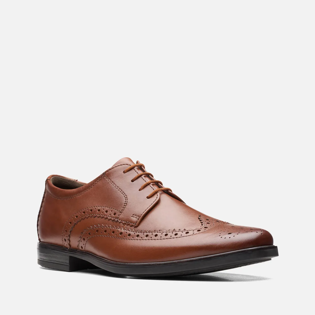 Clarks Howard Wing Leather Derby Shoes - UK