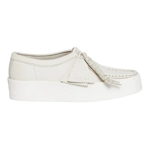 Clarks , Laced Shoes ,White female, Sizes: